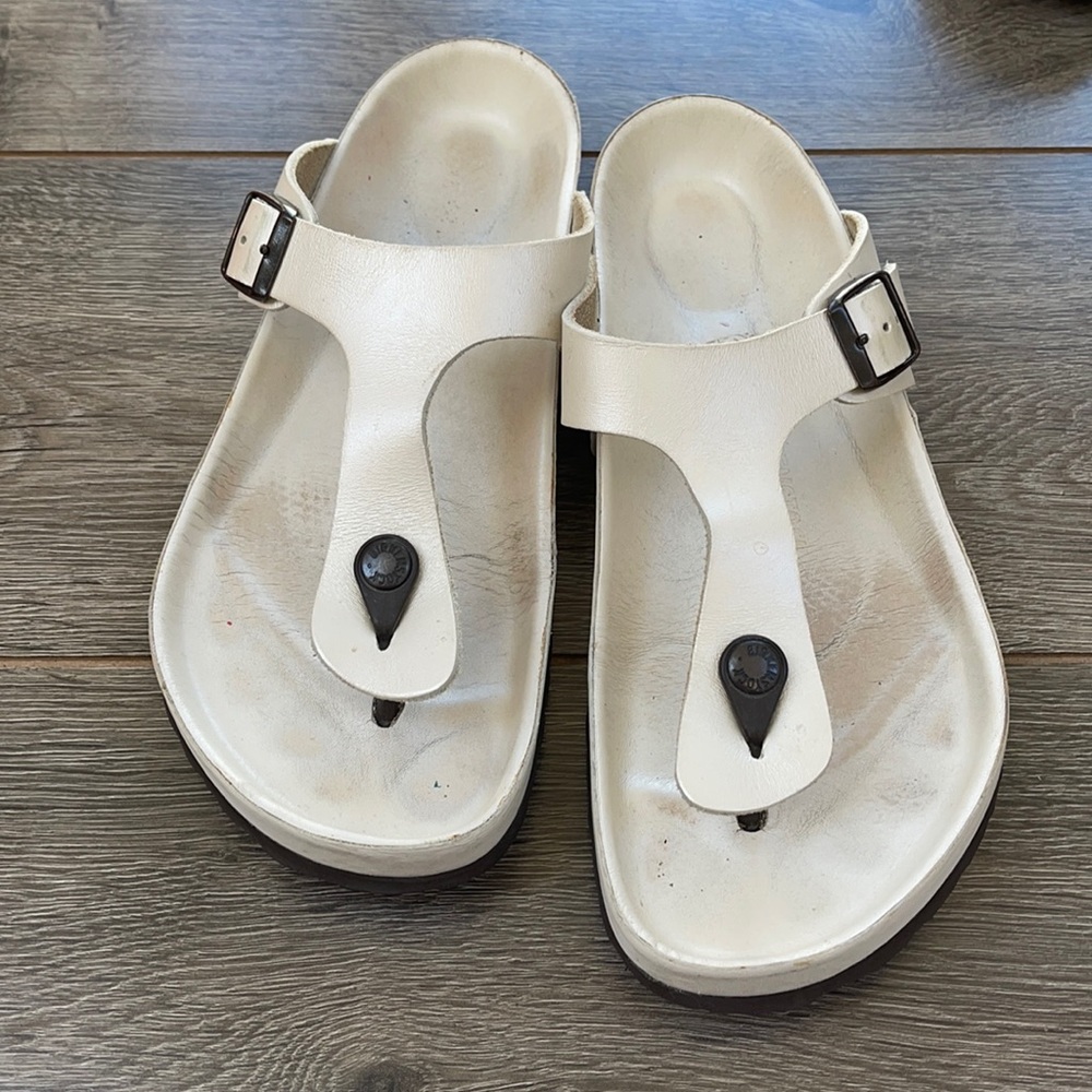 Birkenstock Gizeh Exquisite Collection Metallic Sandal Sz 10 - Picture 3 of 10